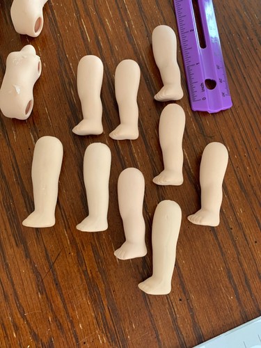 Vintage Lot Porcelain Bisque Doll Parts Arms Legs Body Baby Man Woman OOAK Decor