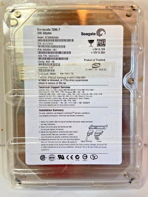 Seagate Barracuda 7200.7 200 Gbytes Internal Hard Drive Vintage New