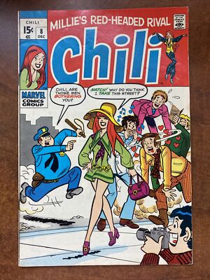 Chili #8 Marvel 1969 Millie's Red-Headed Rival Stan Goldberg Art GGA FN/VF
