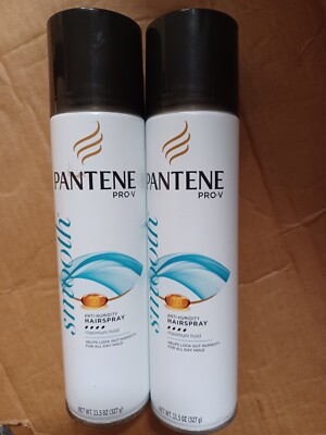 2x Pantene Pro-V Smooth Anti Humidity Hairspray, Maximum Hold (4), 11.5 oz each