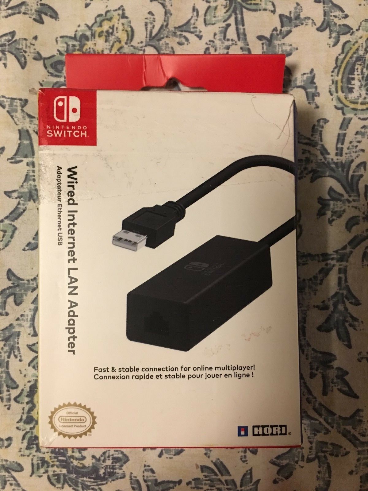UNUSED - HORI WIRED INTERNET LAN ADAPTER FOR NINTENDO SWITCH - NSW-004U