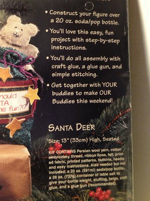 Dimensions Bottle Buddies Santa Mouse Fabric & Felt Kit