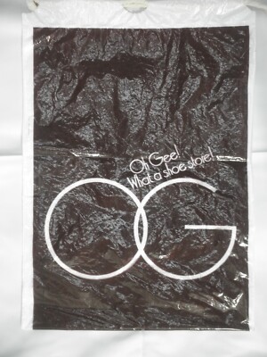 VINTAGE OH GEE ( OG )SHOE STORE PLASTIC BAG