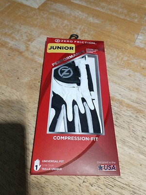 Left Hand- Zero Friction Junior Compression-Fit Synthetic Golf Glove 
