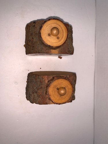 Vintage Souvenir Lake Cumberland, Ky. Time For Salt & Pepper Log Clock