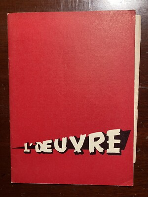 Les Justes Albert Camus Theatre de l'Oeuvre Playbill with Ephemera