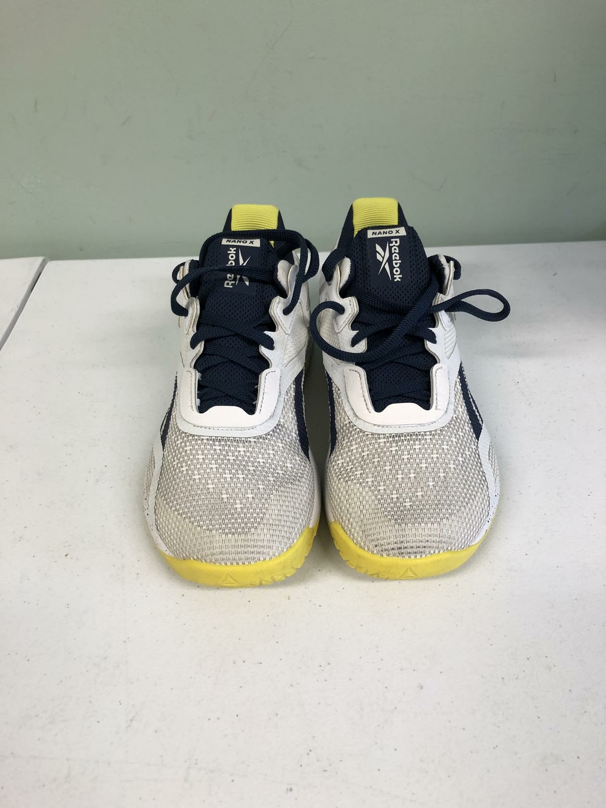 Reebok Women's Nano X Cross Trainer FV6766 Grey/Navy/Chartreuse Size 8M