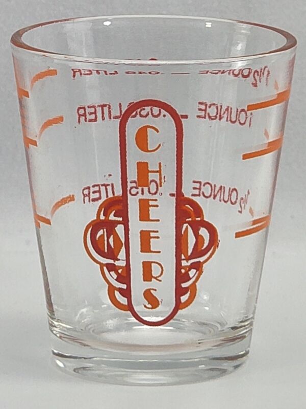 Shot Glass Clear After TV Series Cheers 3 Measuring Lines 1/2oz, 1oz, & 1 1/2 oz