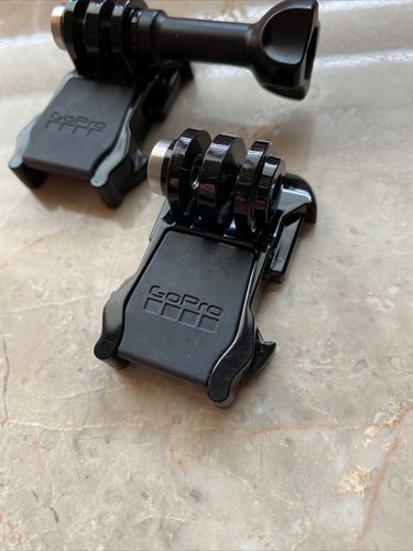 (2) Genuine GoPro Quick Release Flat Buckle Clip Mount Base Adapter Authentic