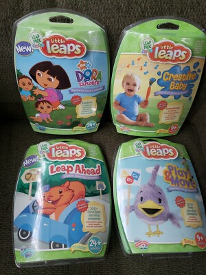 Vintage NEW Lot-4 Little Leap Frog Baby Interactive Learning  Creative DVD DORA