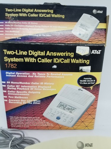 AT&T - ATT 2 Line Digital Answering Machine - Model 1782 Original box