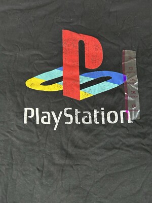 Medium Gray Playstation Cotton Poly Blend Logo T-shirt