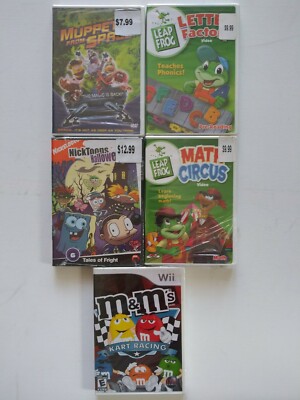  Video DVD assortment Leap frog , Nicktoons,Muppets ... See Photos