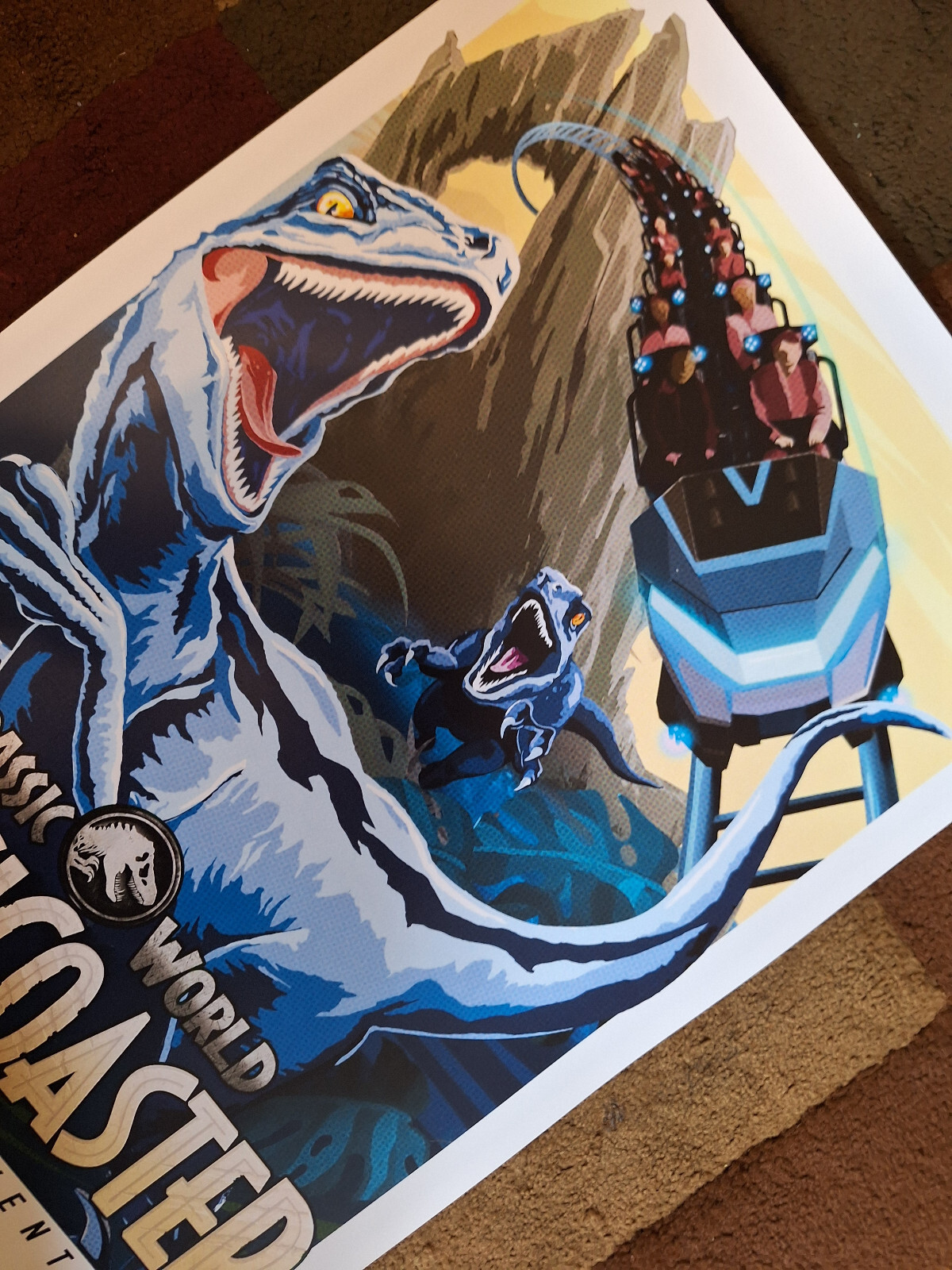 Velocicoaster Jurassic Park I Universal Studios Attraction Poster