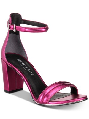 

KENNETH COLE Женские розовые комфортные кожаные босоножки Lex с миндалевидным носком на блочном каблуке 6,5 м, Розовый, KL05494MB