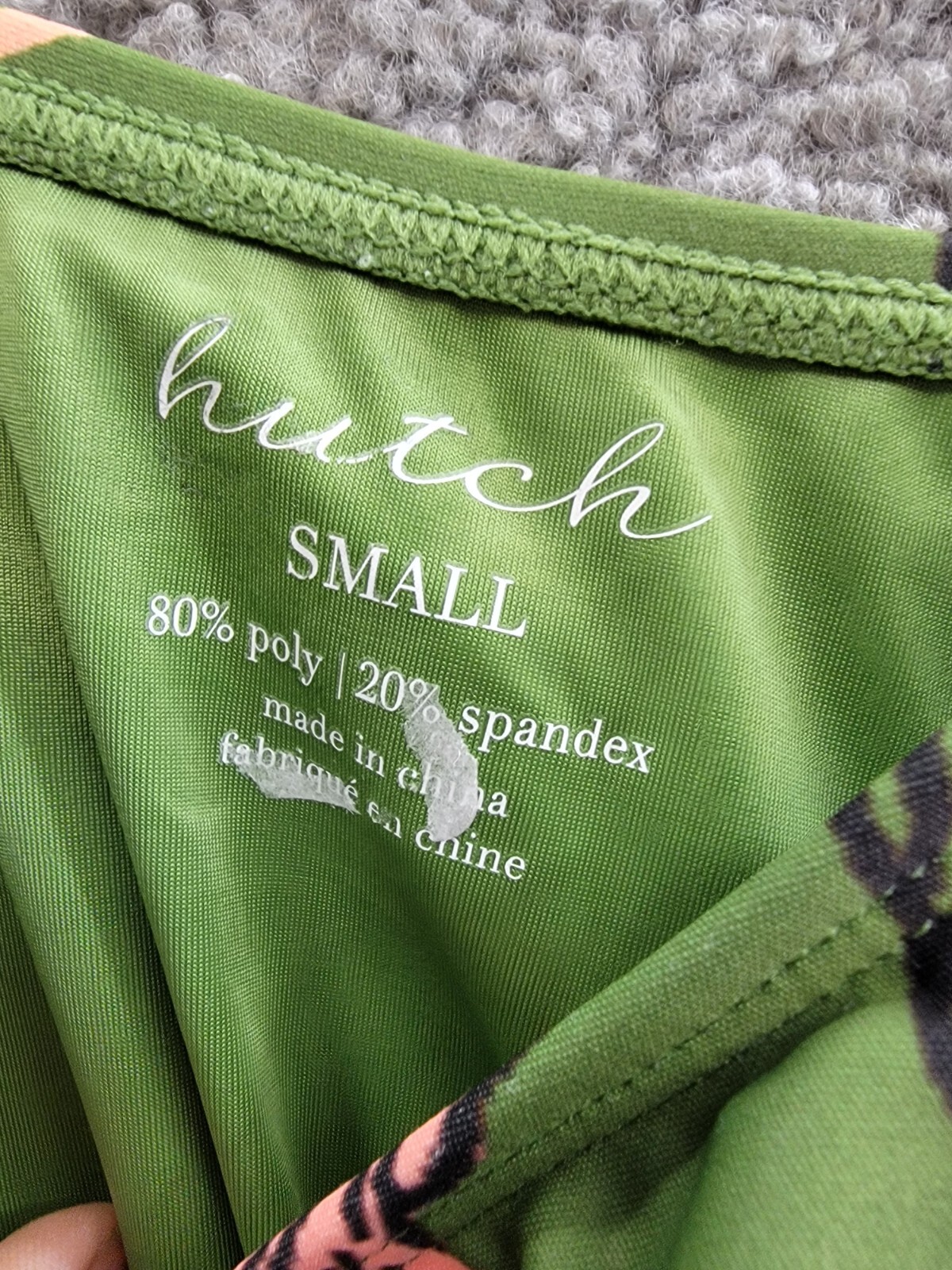 Hutch Zenna One Piece Swimsuit Women's S Green Floral Ruched Scoop Neck Pull On - Picture 14 of 15