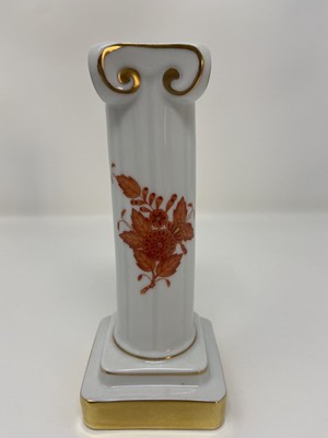 Herend candlestick Chinese bouquet orange pattern 7910/AOG Exc condition