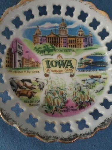 State of Iowa miniture plate