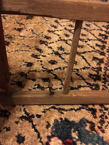 Vintage Pedal Car Fire Truck Oak Ladder With Metal Bracket For Mounting