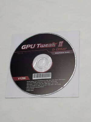 Genuine ASUS GPU Tweak II 2 and Driver CD V1320 Software Disc  