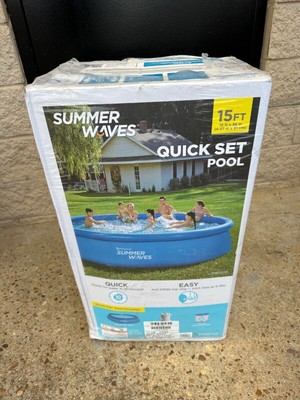 Summer Waves 14ft x 36in Quick Set Blue Swim Swimming Pool w Filter & Pump New