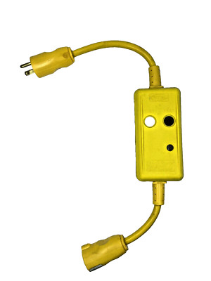 Hubbell Circuit Guard Manual Set Portable GFIC Line Cord 125VAC 14AWG Yellow 18''
