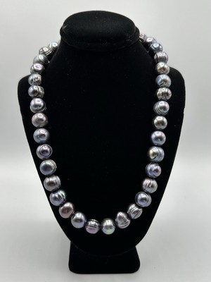 Hw2 Creations Peacock Freshwater Pearl 17  Bead Necklace.
