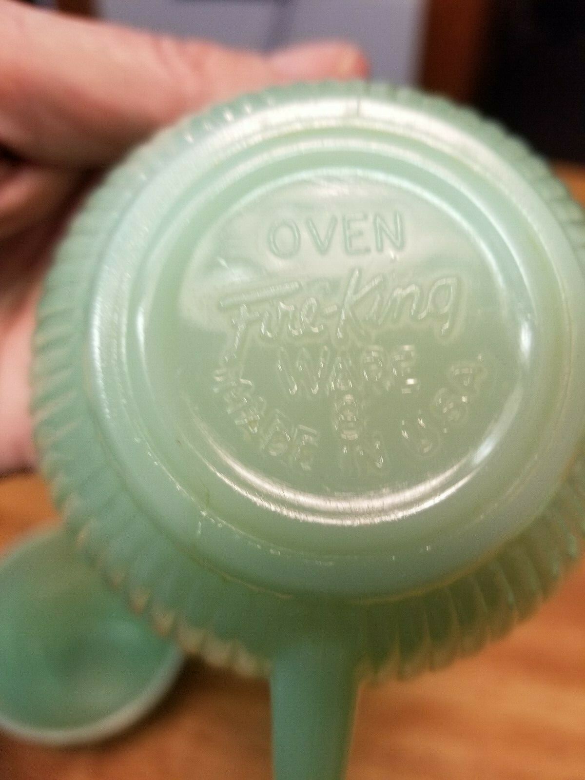 7 sets of Fire King Jadetie Jane Ray Cups and saucers