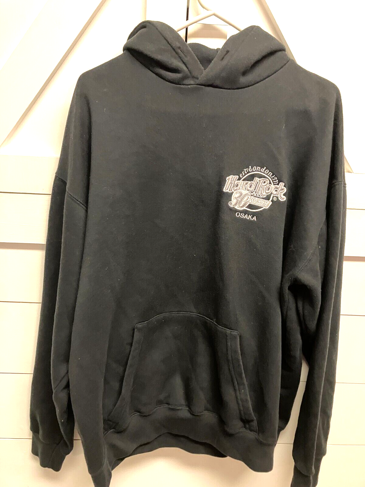 MENS BLACK 30 YEARS HARD ROCK CAFE OSAKA JAPAN HOODY XL | eBay