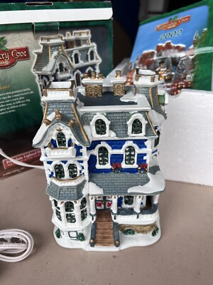 Lemax COVENTRY COVE Murray Manor Christmas Village Ceramic Cord & Box 