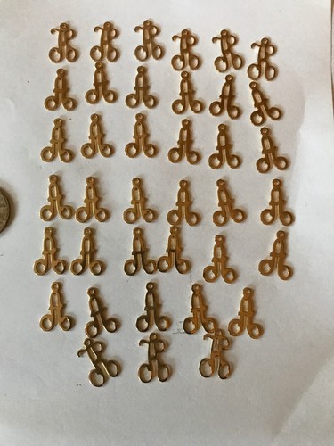 38 Vintage Gold Plate Initals A R Look