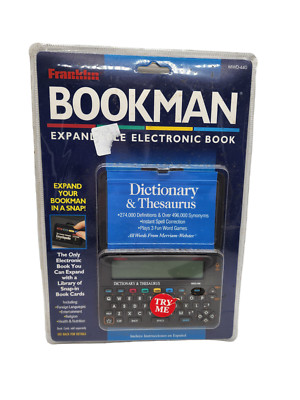 New Vintage Franklin Bookman Electronic Dictionary & Thesaurus 1996 MWD440