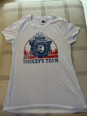 Smokey the Bear Teens T-Shirt, Join Smokey s Team White Size Medium