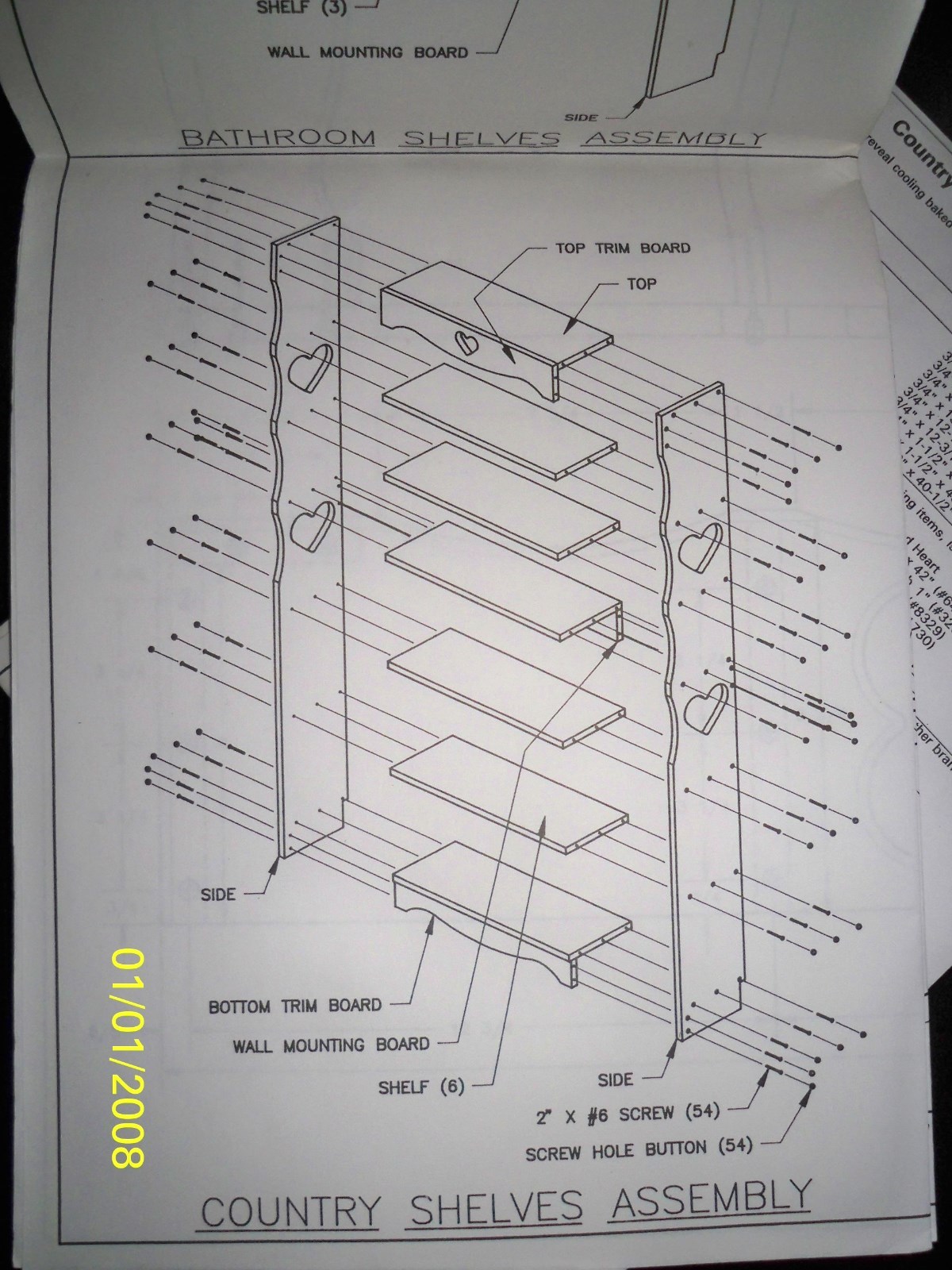 Jelly Cupboard/Shelf Patterns, Instructions for Wood
