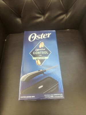 Oster Electric Carving Knife Stainless Steel Serrated Blade Storage Case New