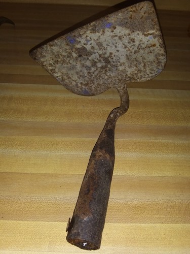 Old Vintage Primitive Farm Tool 4 Prong Pitch Fork Head and garden Farm Tool.