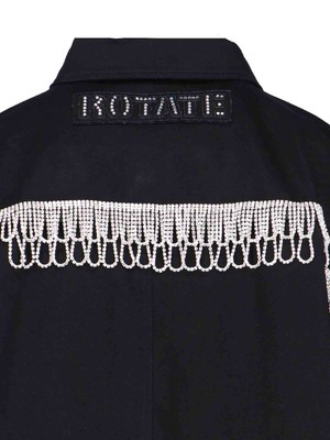 Pre-owned Rotate Birger Christensen Rotate By Birger Christensen Crystal Shirt Jacket In Black