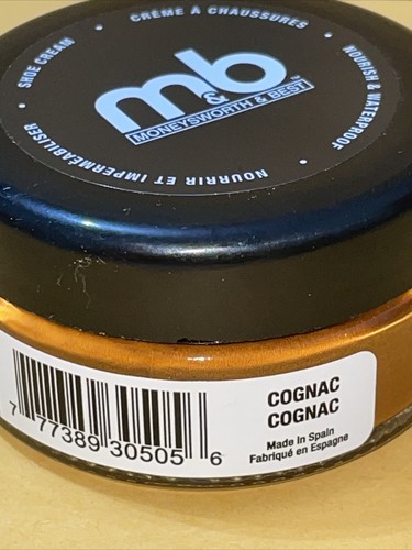 Moneysworth & Best M&B Shoe Cream - Nourish and Waterproof - Cognac - 1.7oz 