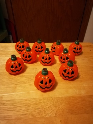 PUMPKIN STRING LIGHT TOPPERS (LOT OF 9) HALLOWEEN DESIGN