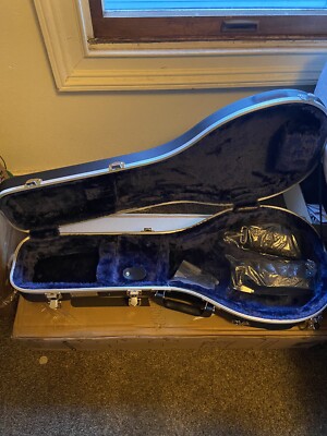 Crossrock A-style Mandolin Case, Heavy Duty A body Madolin Hard Case, Black