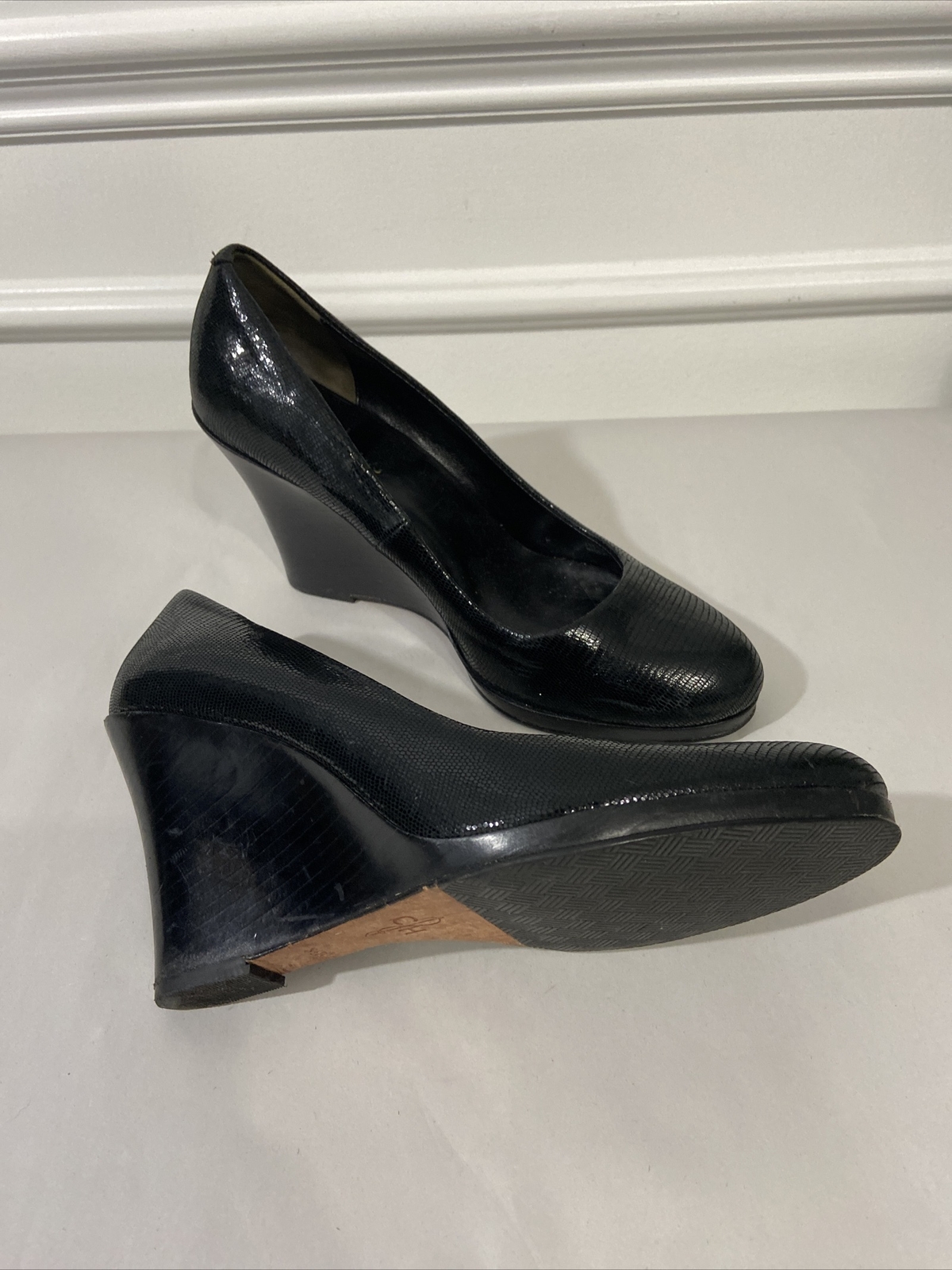 cole haan black wedges