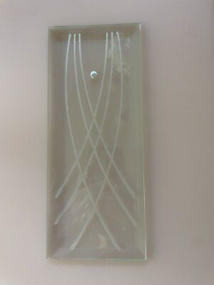 Chandelier Prism 8-5/8'' Rectangular Beveled 1 Glass Panel 6 Bend Curved Lines