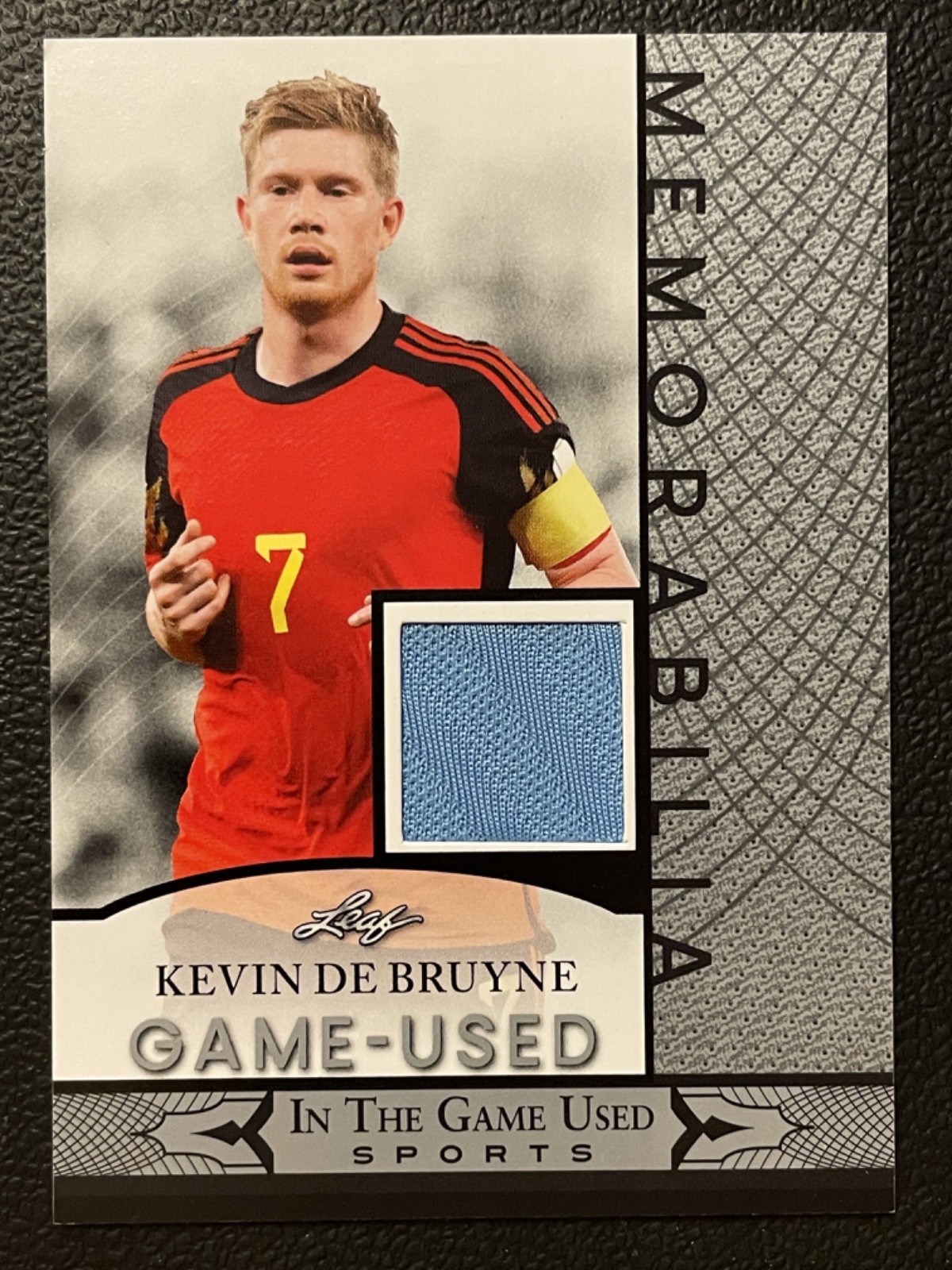 2024 Leaf In The Game Used Memorabilia Silver Kevin De Bruyne Jersey