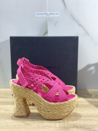 Paloma BARCELO' Women's Sandal Xia Leather Weave Fuchsia