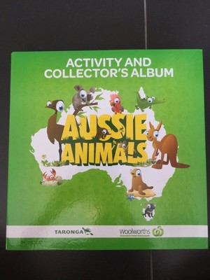 WOOLWORTHS Aussie Animals Activity and Collector's ALBUM - Green - 108 Cards NEW