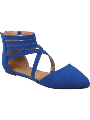 

JOURNEE COLLECTION Женские синие балетки на молнии с ремешками Marlee, 9 м, Синий, MARLEE-FLAT
