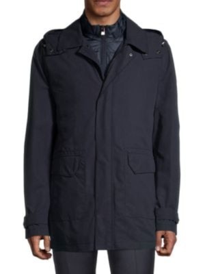 

CORNELIANI ID Мужская темно-синяя куртка-тренч, Navy, 8501400125Z90000