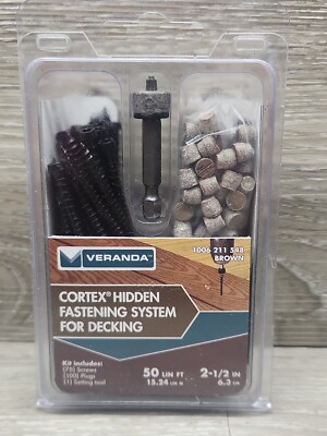 FastenMaster Cortex Hidden Fastening System Kit 2-1/2'' Brown Veranda Decking