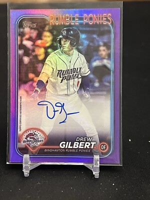 Drew Gilbert 2024 Pro Debut Purple Auto /299 SP Mets Prospect 