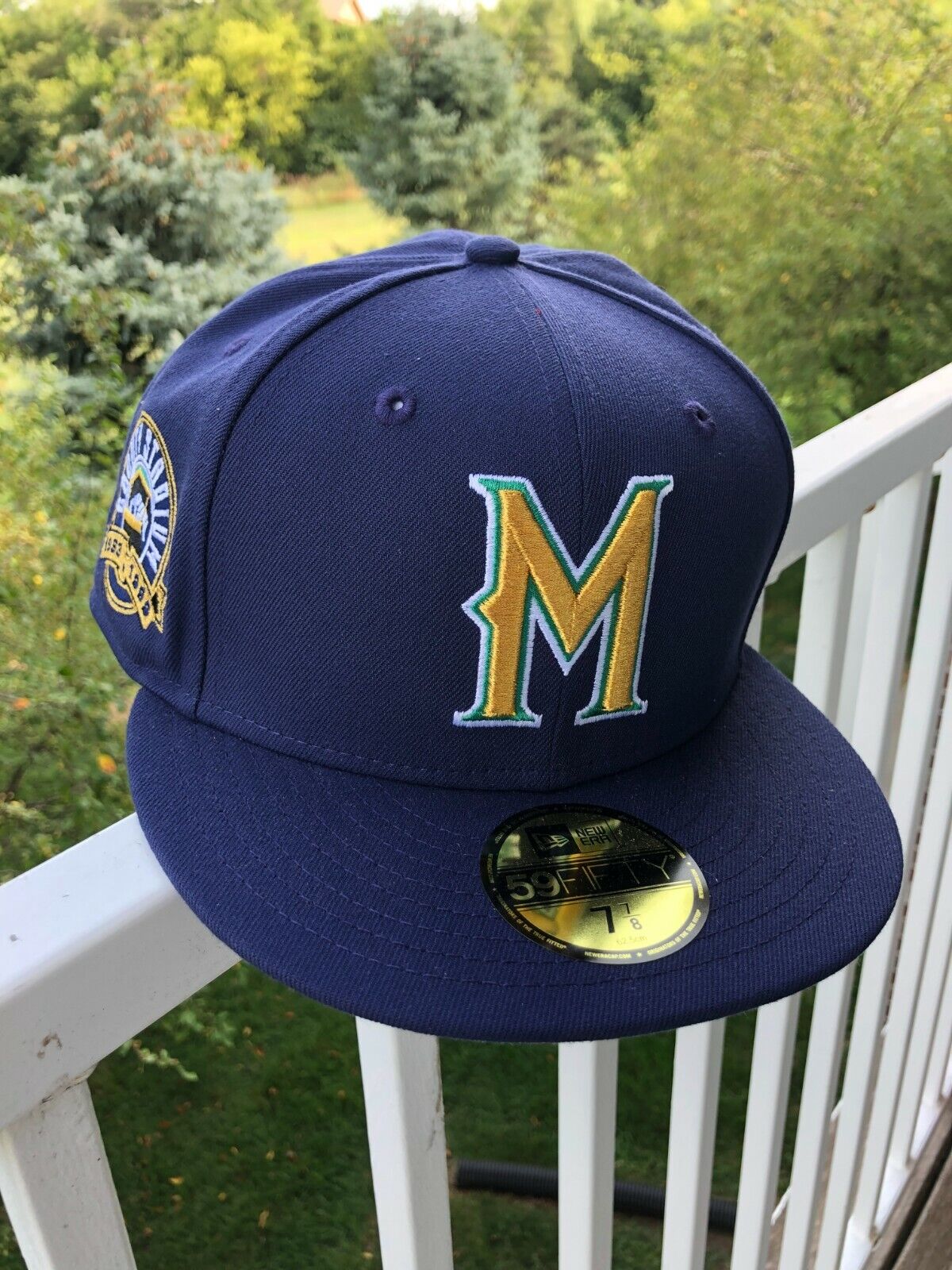 Milwaukee Brewers New Era Fitted Size 7 7/8 County Stadium Milwaukee Brewers New Era Fitted Size 7 7/8 County Stadium